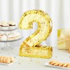 Juvale Small Gold Foil Number 2 Pinata for 2nd Birthday Decorations, Party Centerpieces, Anniversaries, 16 x 10.5 x 3 In - image 2 of 4