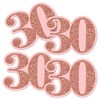 Big Dot of Happiness 30th Pink Rose Gold Birthday - Decorations DIY Happy Birthday Party Essentials - Set of 20 - 2 of 4