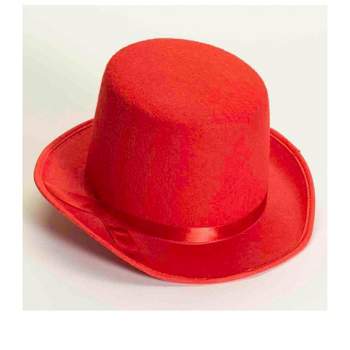 Forum Novelties Adult Red Deluxe Top Hat