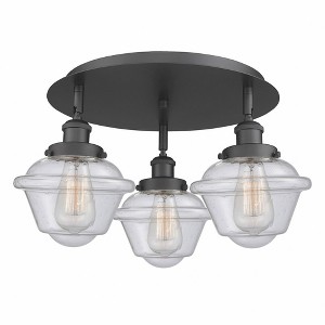 Oxford - 3 Light Flush Mount In Art Deco Style-8 Inches Tall and 18.25 Inches Wide - 1 of 1
