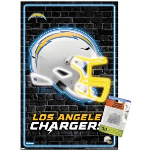 Trends International NFL Los Angeles Chargers - Neon Helmet 23 Unframed Wall Poster Prints - 1 of 4