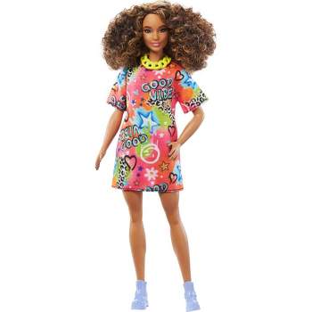 Barbie Fashionistas Doll with Brunette with Graffiti Dress