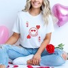 S.W.Smiley Queen of Hearts Distressed - Women's Short Sleeve Graphic T-Shirt - 3 of 4