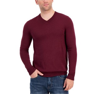 Alfani Mens V Neck Merino Pullover Sweater - 1 of 1
