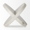 HomeRoots White Marble Geometric Circular Sculpture - 4 of 4