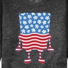 Men's - SpongeBob SquarePants - Patriotic Flag Silhouette Graphic Fleece Sweatshirt - 2 of 4