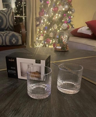 Joyjolt Afina Scotch Glasses, Old Fashioned Glasses - Set Of 2 Whiskey Glass  For Liquor - 10-ounce : Target