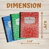 Wide Ruled Notebook Assorted Color, Marble Composition Notebook, Primary K-2, College Ruled - 3 pcs Notebooks for School - 4 of 4