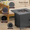 ZAFRO 28" Fire Pit Table, 40000 BTU Propane Fire Pit Table with Lid,Rain Cover and 3 Pounds Lava Stones for Outdoor Backyard, Courtyard - 4 of 4