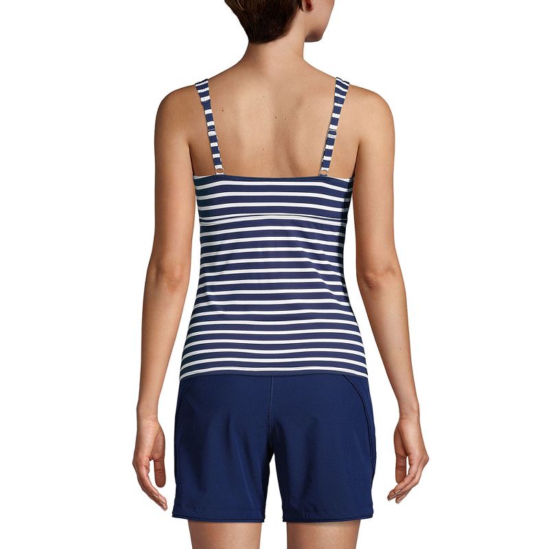 Lands' End Women's Wrap Underwire Tankini Top Swimsuit, 2 of 6