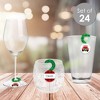 Big Dot of Happiness Merry Little Christmas Tree - Red Truck Christmas Party Paper Beverage Markers for Glasses - Drink Tags - Set of 24 - 2 of 4