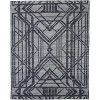 Gray And Blue Wool Geometric Hand Knotted Area Rug - 4 of 4
