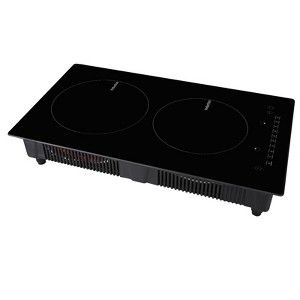 VEVOR Electric Cooktop, 2 Burners, 12'' Induction Stove Top, Built-in Magnetic Cooktop 1800W, 9 Heating Level Multifunctional Burner - 1 of 4