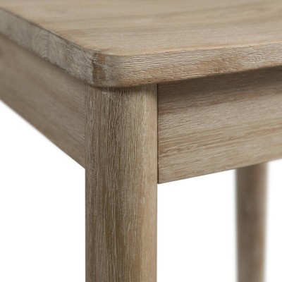 Keaton Rustic Natural Wood Round Dining Table Set with 4 Chairs