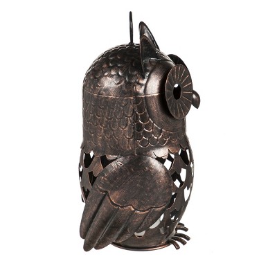 Bronze 18" Outdoor LED Owl Lantern