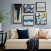 VisioGear 5PCS Abstract Gallery Framed Canvas Wall Art Set, Abstract Pictures for Hallway Office Wall Decor, Natural, 36.6"*16.6"*1.61" - 2 of 4