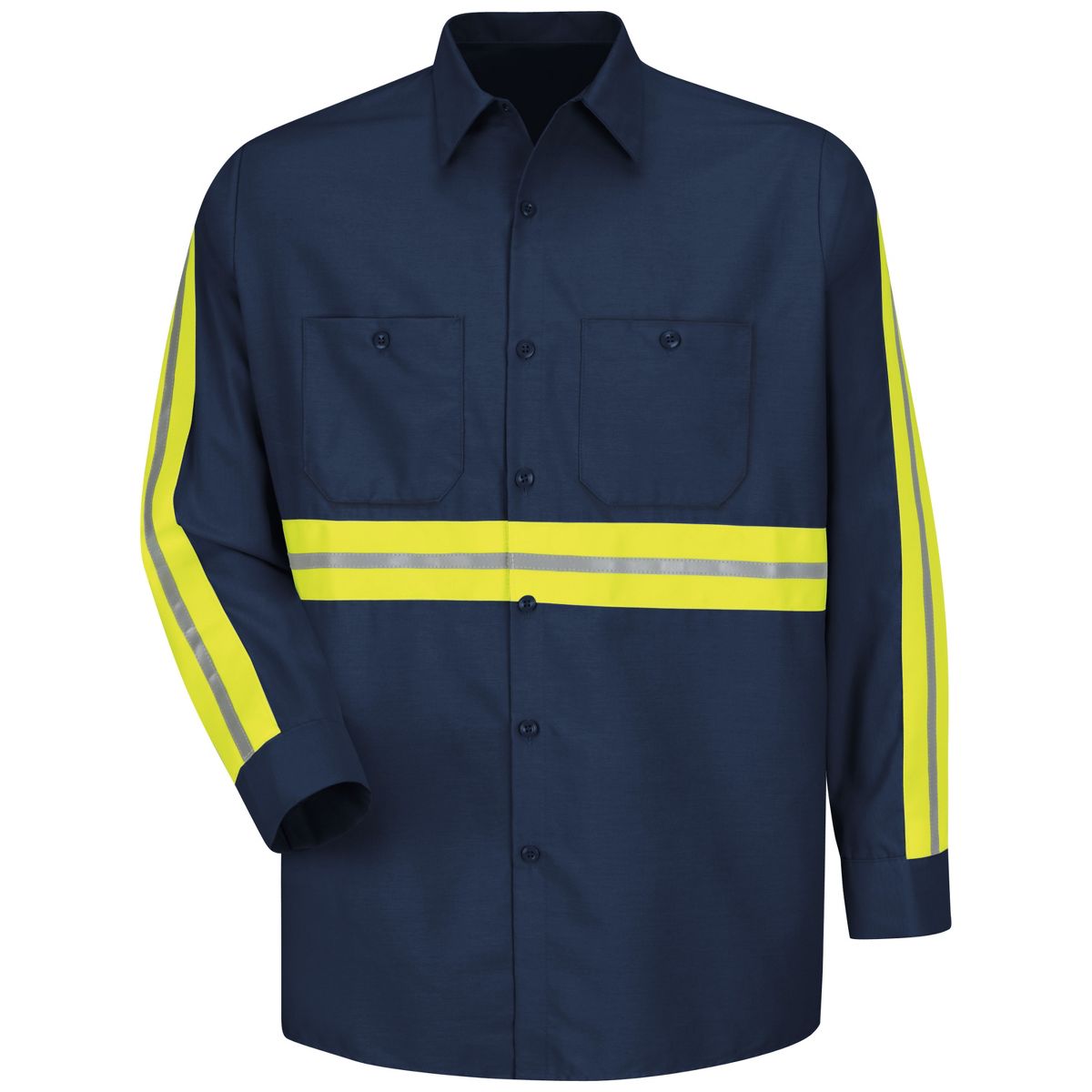 Red Kap Long Sleeve Enhanced Visibility IndustrialWork Shirt - thumbnail 5