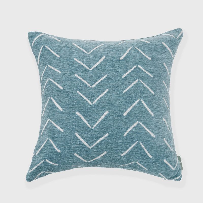 18"x18" Synovve Woven Chevron Chenille Square Throw Pillow - freshmint, 1 of 9