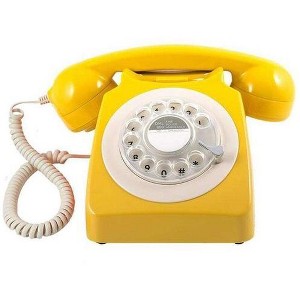 GPO Retro GPO746DPBMS 746 Desktop Push Button Telephone - Mustard - 1 of 3
