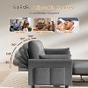 Dyonery 3-in-1 Convertible Sofa Bed, Pull Out Sleeper Sofa with Side Pocket & Adjustable Backrest, Tool-Free Assembly, Folding Loveseat - 4 of 4