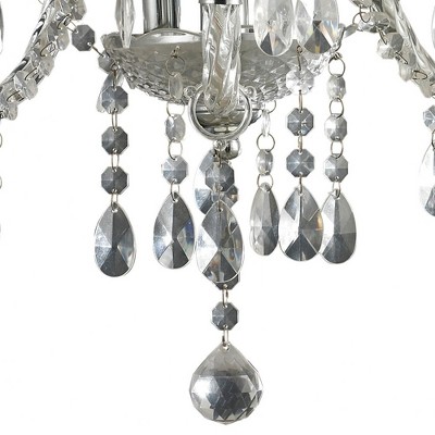 Chrome and Crystal Mini 3-Light Candle Chandelier