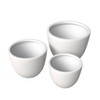 LeisureMod Dahlia Tapered Round Poly-Stone Planter Set with Drainage Holes, Weather-Resistant for Indoor/Outdoor Use – Set of 3 - 4 of 4