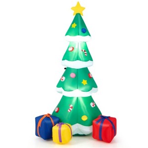 SEVOBAL Inflatable Holiday Decorations 6FT Inflatable Christmas Tree Christmas Decorations Outdoor Christmas Inflatables, Green, 18"*15"*72" - 1 of 4