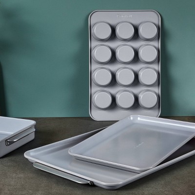 Gray Non-Stick Ceramic Cookie Sheet Duo Set
