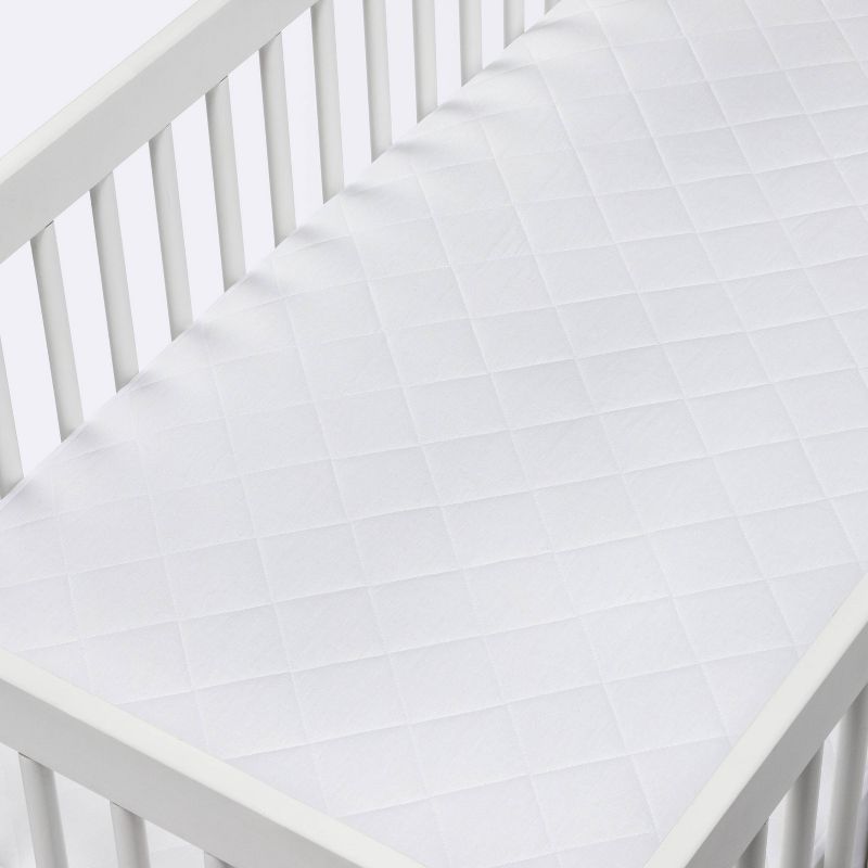 Waterproof Fitted Crib and Toddler Mattress Pad Cover - Cloud Island&#8482; White, 3 of 5