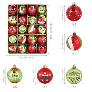 COZONY 20-Piece 2.36-Inch Shatterproof Christmas Ornament Ball Set - 1 of 4