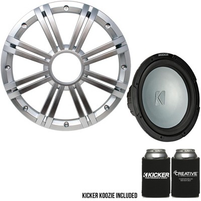 Kicker 45KMF104 10 Inch LED Marine Subwoofer in Silver 4 Ohm each (FreeAir)
