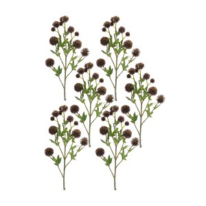 Faux Brown Allium Spray Set of 6 26 inch Height Plastic and Polyester Stems for Displays By Melrose - 1 of 3