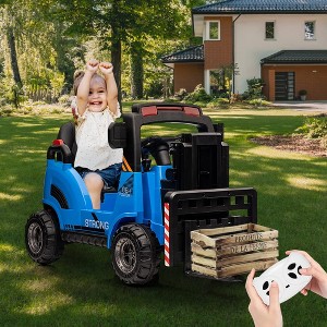 12V Kids Electric Ride On Forklift Truck with Remote Control & Liftable Forks/Pallet - 1 of 4