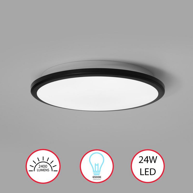 LED Ceiling Light Fixture Flush Mount Lighting, 6500K Daylight White, 1 of 7