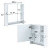 NicBex Wall Cabinet with Mirror,Over the Toilet Storage Cabinet,Wall Mounted Bathroom Cabinet with Shelves,Medicine Cabinet with Towel Rack - 3 of 4