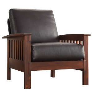 Mission Faux Chair Leather - Homelegance, Brown