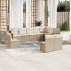 vidaXL Garden Sofa Set Beige, Cream White - 2 of 4