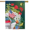 American Garden Summer House Flag Patriotic Floral 28" x 40" Briarwood Lane - 2 of 4
