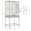 Yaheetech 54"H Mobile Large Bird Cage Parrot Cage for Small Animal - 3 of 4