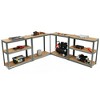 Tangkula 1/2/3/4PCS 72" Metal 5-Tier Garage Storage Rack Shelf Adjustable Freestanding Gray - 3 of 4
