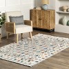 Nuloom Henny Diamond and Stripes Fringe Indoor Area Rug, 5' x 8', Light Gray - 2 of 4