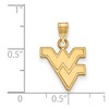 Black Bow Jewelry 10k Yellow Gold West Virginia Mountaineers NCAA Small Pendant - 2 of 3