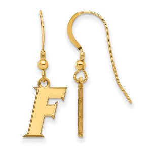 Black Bow Jewelry 14k Yellow Gold Plated Sterling Silver Florida Gators NCAA Dangle Earrings - 1 of 3