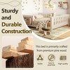 KWPZQEB Twin/Full Size Platform Bed, Montessori Floor Bed w/ Full Length Safety Guardrails & Bookshelf, Low Bed w/ Wood Slats for Girls and Boys - 4 of 4
