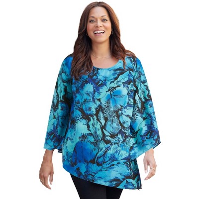 Catherines Women's Plus Size Art-To-Wear Blouse