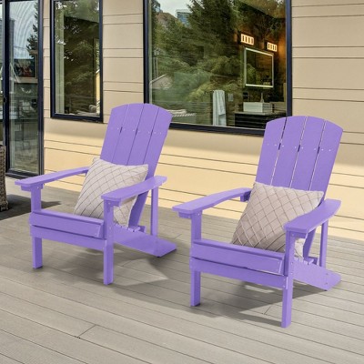 Sonkuki  2-Pack Recycled Plastic Wood Adirondack Chair
