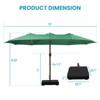 Aoodor 15 ft. Double Sided Patio Umbrella with Base Stand - 3 of 4