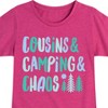 Girls' - Instant Message - Cousins & Camping & Chaos Fitted Short Sleeve Graphic T-Shirt - 2 of 4