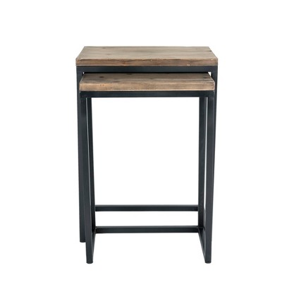 Parker Nesting Table Set Brown - ClickDecor