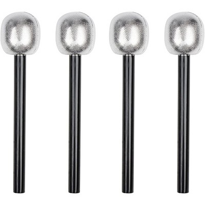 Blue Panda 4 Pack Rockstar Microphone Prop Costume Set, Pop Star Dress Up